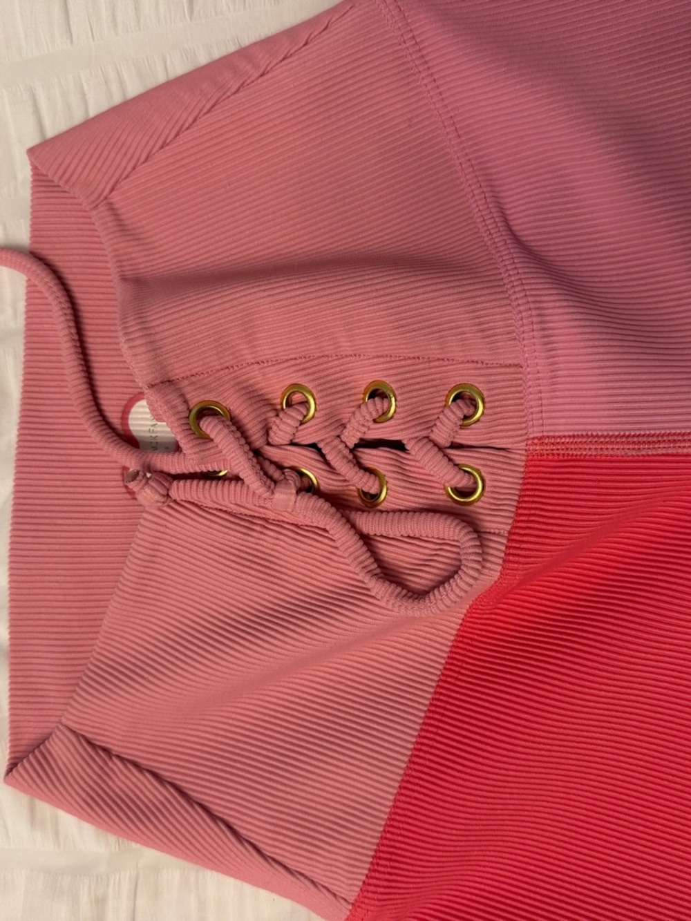 LoveShackFancy Pink Ribbed Tank - Picture 2 of 4
